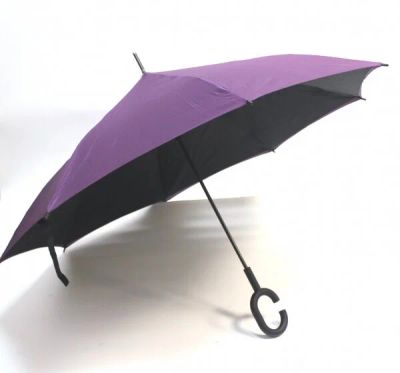 Лот: 10430005. Фото: 1. Зонт-наоборот антизонт Фиолетовый... Зонты
