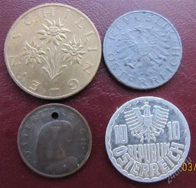 Лот: 553394. Фото: 1. Набор из 4-х монет Австрии. Германия и Австрия