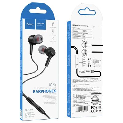 Лот: 17029255. Фото: 1. Гарнитура Hoco M78 4pin 1.2м Black... Красноярск