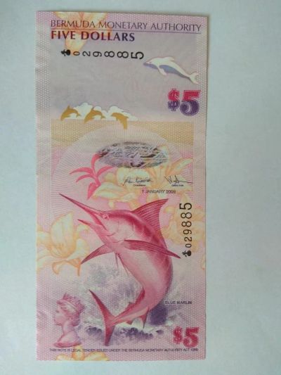 Лот: 11767830. Фото: 1. Бермуды 5 долларов 2009 UNC. Америка