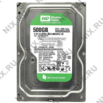 Лот: 7253617. Фото: 1. Жесткий диск 500Gb WD5000AADS. Жёсткие диски (HDD)