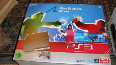 Лот: 504134. Фото: 1. PS 3 Slim 320 gb + PS Move Start... Игровые приставки, консоли