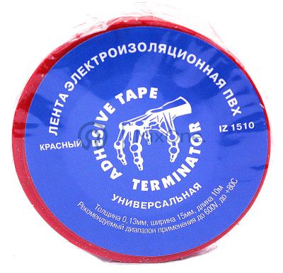 Лот: 24282886. Фото: 1. Terminator IZ 1510R изолента красная... Расходные материалы, сменные насадки