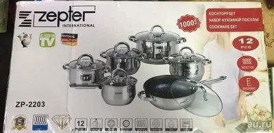 Лот: 13645308. Фото: 1. Набор посуды “zepter“ 12 предметов. Кастрюли