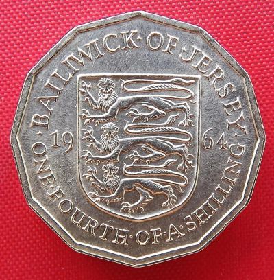 Лот: 3215157. Фото: 1. (№3085/LF) 1/4 шиллинга 1964... Великобритания и острова
