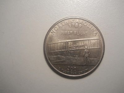 Лот: 5296537. Фото: 1. 25 центов США (квотер). Штат Северная... Америка