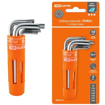 Лот: 24415143. Фото: 1. Набор ключей Torx, Алмаз, 7 предметов... Ручной инструмент