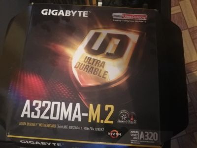 Лот: 17935756. Фото: 1. Материнская плата Gigabyte A320MA-M... Материнские платы