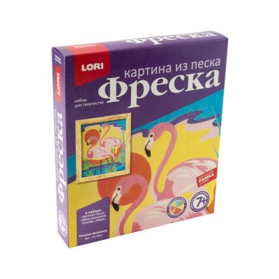 Лот: 16274260. Фото: 1. Фреска. Картина из песка "Розовые... Картины, рисунки