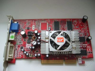 Лот: 2242715. Фото: 1. AGP 128Mb ATI 128bit Radeon 9550... Видеокарты