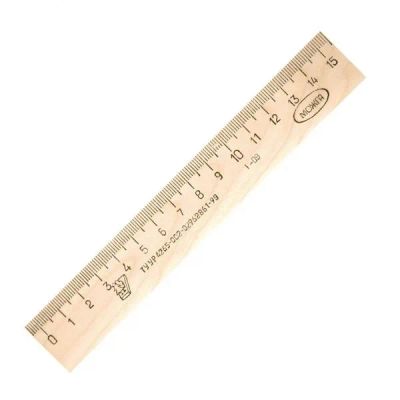 Лот: 20035743. Фото: 1. Линейка деревянная 15см. С03. Товары для черчения