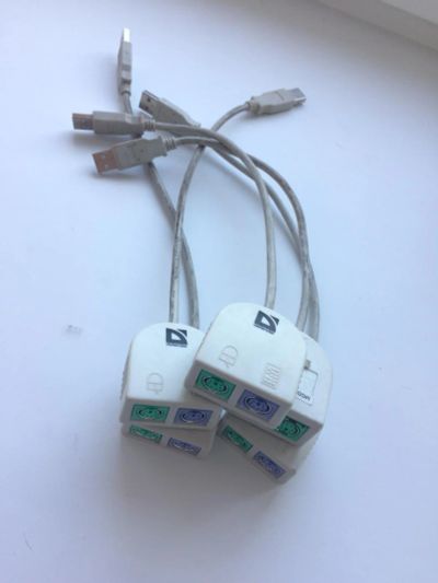 Лот: 7961942. Фото: 1. Адаптер USB на 2 порта PS/2 н. Другое (компьютеры, оргтехника, канцтовары)