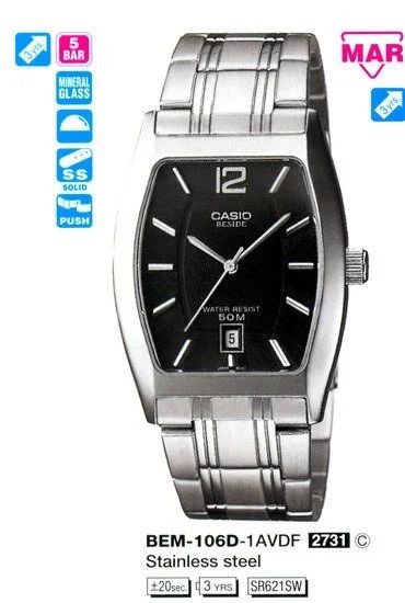 Лот: 13354103. Фото: 1. Часы CASIO Beside BEM-106D-1A... Оригинальные наручные часы