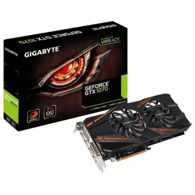 Лот: 9844210. Фото: 1. Gigabyte GeForce GTX 1070 gv-n1070wf2oc-8gd. Видеокарты