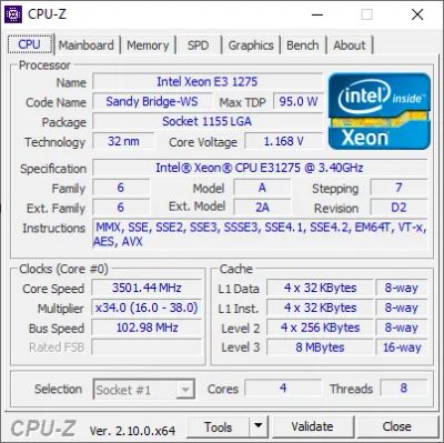 Лот: 23493923. Фото: 1. Процессор Xeon E3-1275 s1155 Sandy... Процессоры