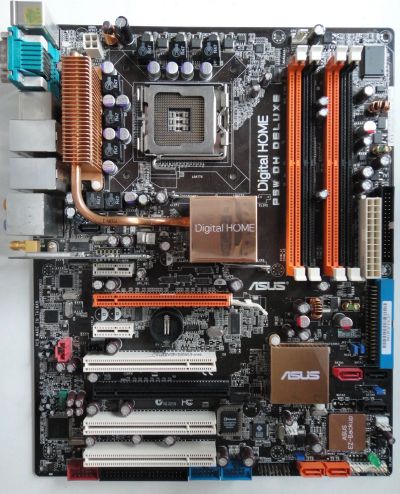 Лот: 19379571. Фото: 1. Материнская плата ASUS P5W DH... Материнские платы