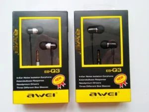 Лот: 11195135. Фото: 1. Наушники Awei ES-Q3 1.2м Black... Наушники, гарнитуры