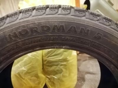 Лот: 17117103. Фото: 1. Шина 195/55 R16 Nokian Nordman-5... Шины