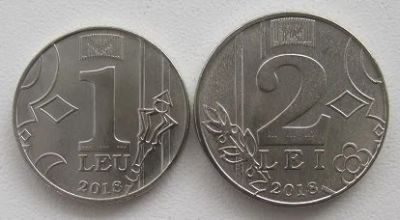 Лот: 11520014. Фото: 1. Молдова 1 и 2 лея 2018, без обращения. Страны СНГ и Балтии