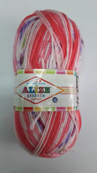 Лот: 7970044. Фото: 1. Пряжа Alize Sekerim Junior состав... Ткани, нитки, пряжа
