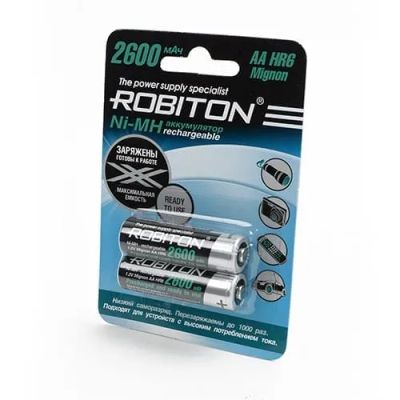 Лот: 21514789. Фото: 1. АКБ AA Robiton 2600mAh LSD 13118. Батарейки, аккумуляторы, элементы питания