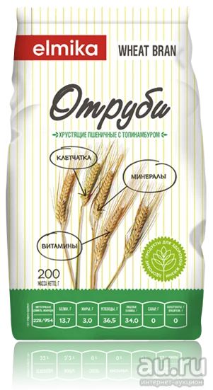 Лот: 13682584. Фото: 1. Отруби Элмика хрустящие пшеничные... Диетическое питание