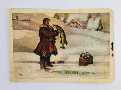 Лот: 23297335. Фото: 1. По щучьему веленью. Увидел Емеля... Открытки, конверты