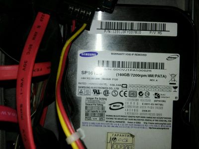 Лот: 5648570. Фото: 1. Жесткий диск 160ГБ Samsung SP1613N. Жёсткие диски (HDD)