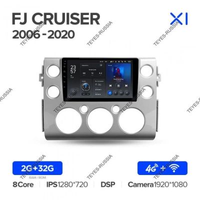 Лот: 20831430. Фото: 1. Магнитола Teyes X1 Toyota FJ Cruiser... Автомагнитолы