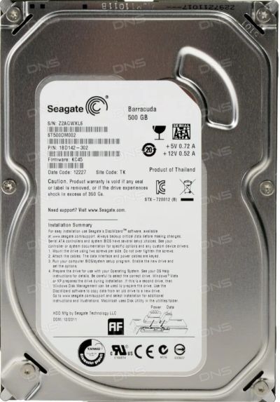 Лот: 8161159. Фото: 1. Жесткий диск Seagate ST500DM002... Жёсткие диски (HDD)