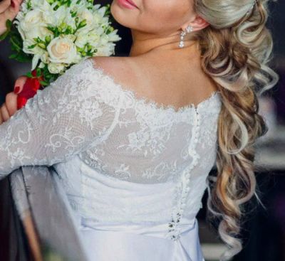Лот: 12077816. Фото: 1. Свадебное платье пышное кружевное... Свадебные платья