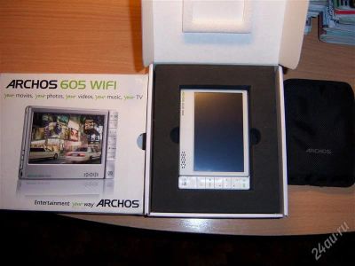Лот: 937648. Фото: 1. Archos 605 Wi-Fi 30Gb сенсорный... Плееры