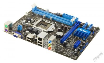 Лот: 5947361. Фото: 1. ASUS P8H61-M LX R2.0 с задней... Материнские платы