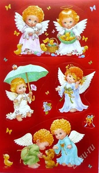 Лот: 2353461. Фото: 1. наклейки детские "ангелочки" новые. Другое (игрушки)