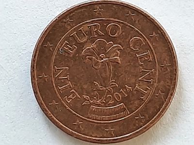 Лот: 18767821. Фото: 1. Монета Австрии 1 евроцент, 2014. Германия и Австрия