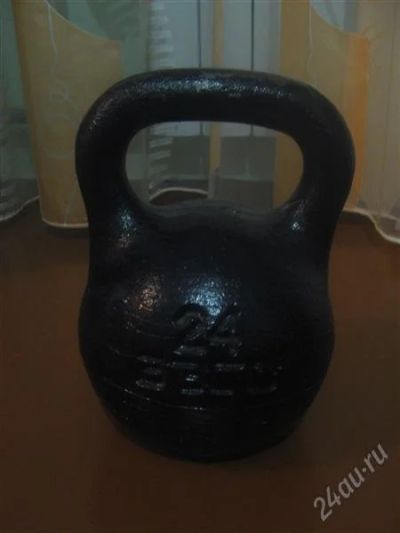 Лот: 1656702. Фото: 1. Гиря 24 кг (отличное состояние... Гири