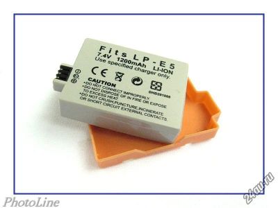 Лот: 5975693. Фото: 1. Аккумулятор батарея LP-E5 для... Аккумуляторы, зарядные