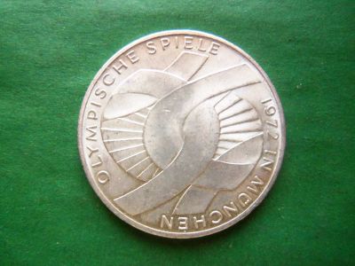 Лот: 24666930. Фото: 1. 10 марок 1972 г. D Германия, Олимпийские... Германия и Австрия