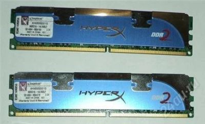 Лот: 1800029. Фото: 1. Kingston HYPER-X DDR2 2x1G. Оперативная память