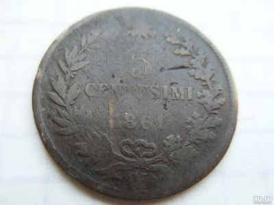 Лот: 9592407. Фото: 1. Италия 5 чентезимо 1861. Европа
