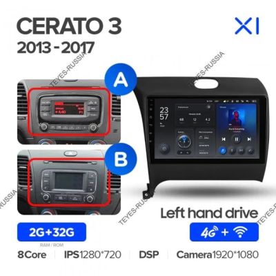 Лот: 20759287. Фото: 1. Магнитола Teyes X1 Cerato 2013-2017. Автомагнитолы