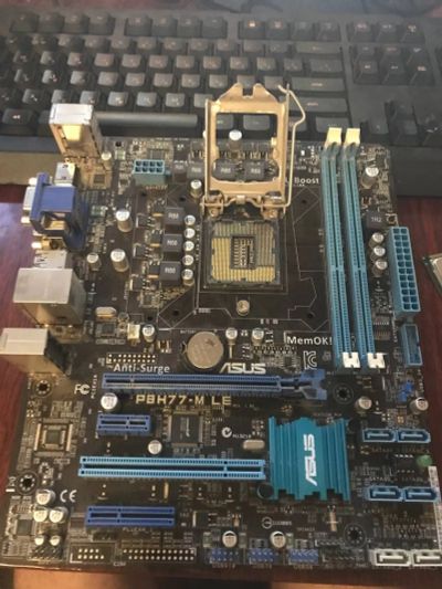 Лот: 20540844. Фото: 1. asus p8h77-m le(неисправно). Материнские платы
