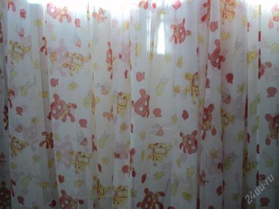 Лот: 1366650. Фото: 1. шторы с дестским рисунком. Шторы, тюль