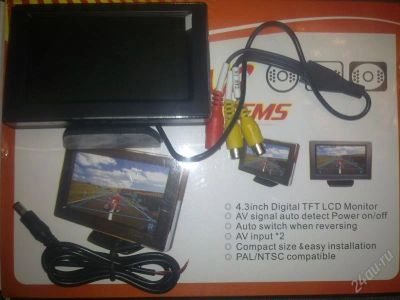 Лот: 836392. Фото: 1. LCD 4.3" монитор высокого разрешения... Мониторы, DVD