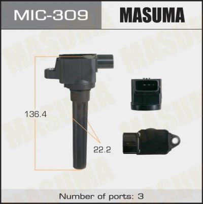 Лот: 18589750. Фото: 1. Катушка зажигания masuma lancer... Электрооборудование