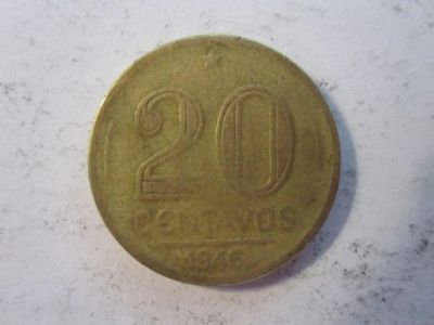 Лот: 11197816. Фото: 1. 20 центавос 1946 Бразилия 20 centavos... Америка