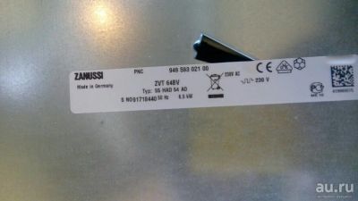 Лот: 9591056. Фото: 1. Варочная панель Zanussi ZVT64BV. Плиты, духовые шкафы, варочные поверхности