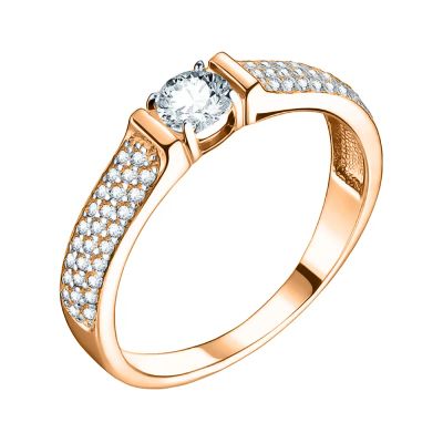 Лот: 23806360. Фото: 1. Кольцо TALANT из золота с фианитами. Кольца, перстни
