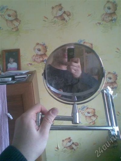 Лот: 789041. Фото: 1. зеркало для бритья в ванну, двустороннее... Другое (предметы интерьера)