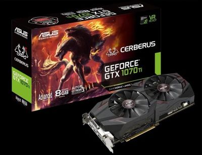 Лот: 19039983. Фото: 1. Gtx 1070 ti Asus Cerberus. Видеокарты